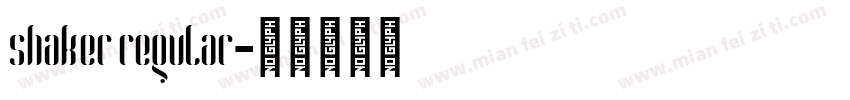 shaker regular字体转换